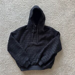 Off-White Boucle Textured Monogram Hoodie, Medium